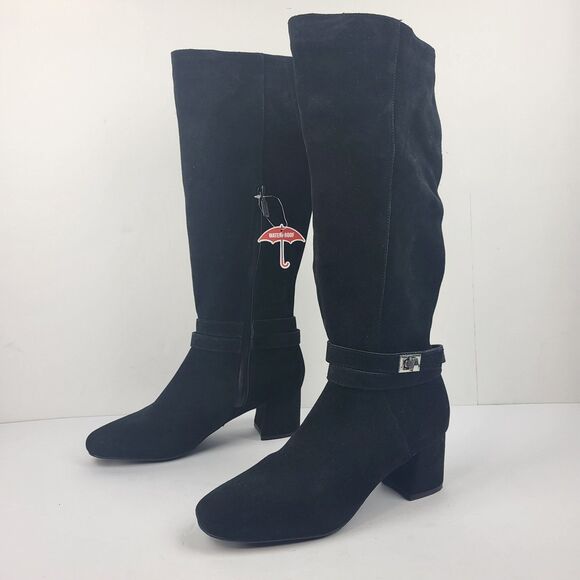 BLONDO ASHLEY Waterproof Knee High Boot Faux leather suede Black 8.5M - Picture 1 of 15